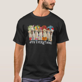 Happy Everything Labrador Retriever Dog Seasons Al T-Shirt