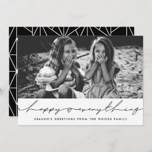 Happy Everything Modern Handwritten Script Photo Holiday Card