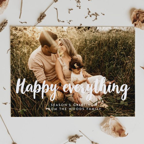 Happy everything Modern Holiday photo card
