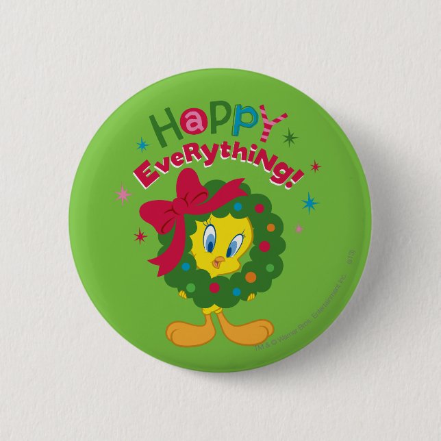 Happy Everything Pinback Button (Front)