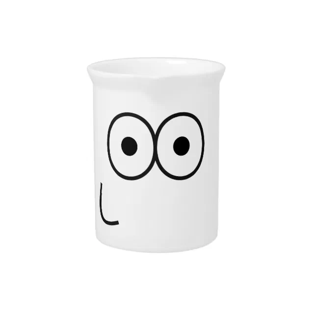 Happy Eyes and Mouth - Pitcher | Zazzle
