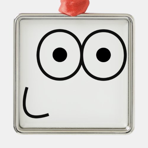 Happy Eyes and Mouth _ Premium Square Ornament