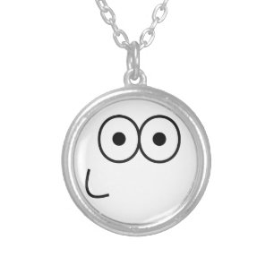 Happy Eyes and Mouth - Round Necklace