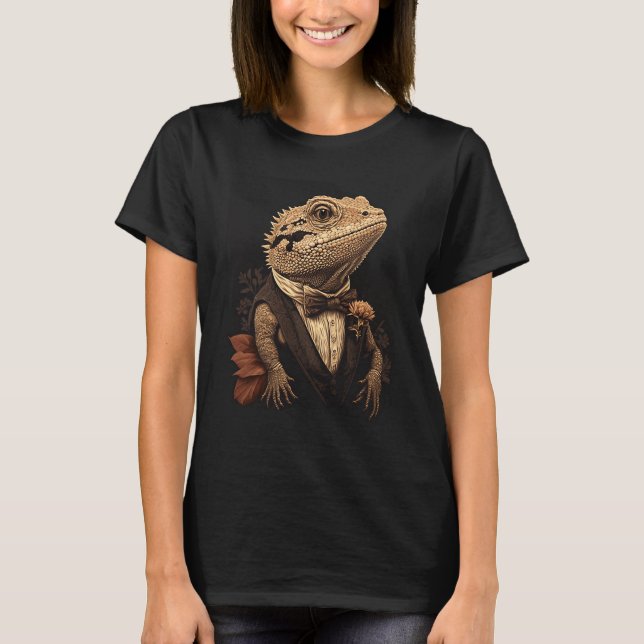 Happy Face Bearded Dragon T-Shirt (Front)