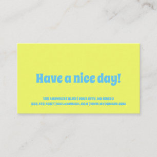 Happy Face Business Card