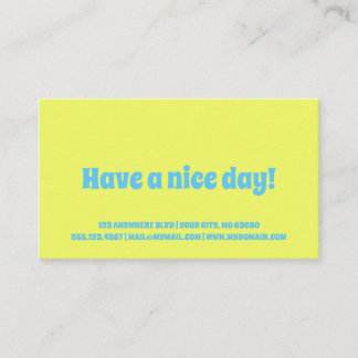 Happy Face Business Card