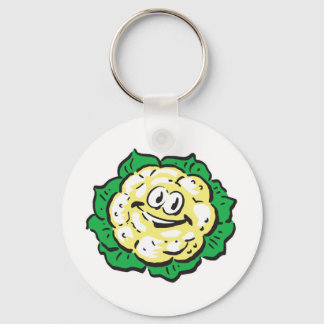 happy face cauliflower keychain