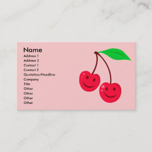 happy face cherries business card