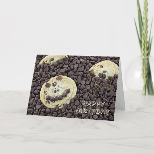 Happy Face Chocolate Chip Cookie Card