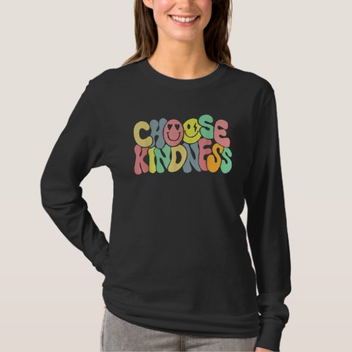 Happy Face Choose Kindness Men Women Positivity  T_Shirt