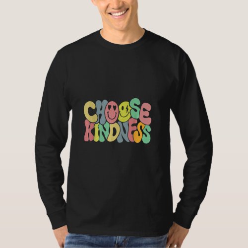 Happy Face Choose Kindness Men Women Positivity  T_Shirt