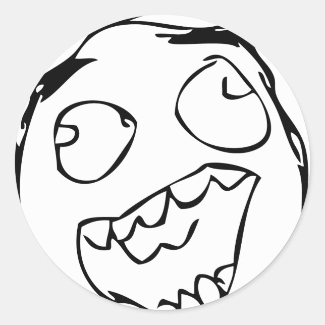 Happy Face Classic Round Sticker (Front)