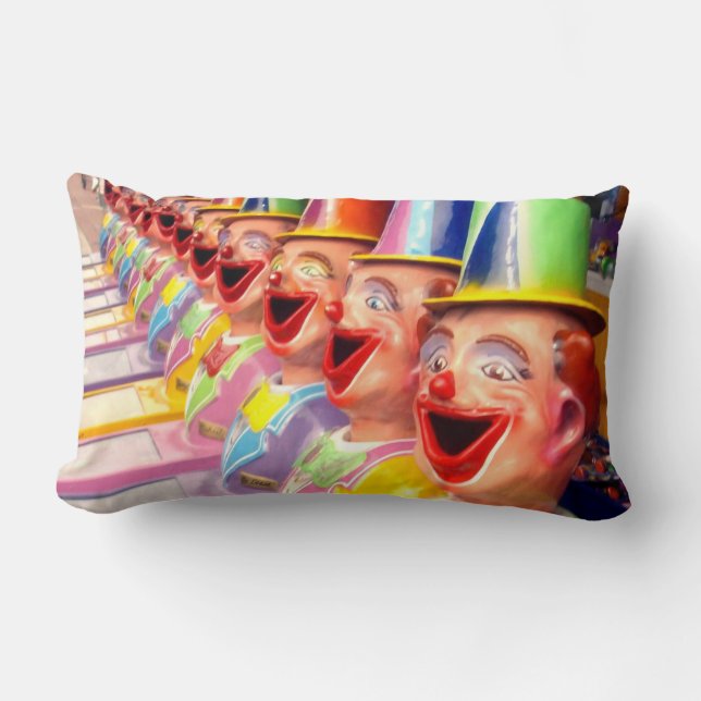 Happy Face Clowns, Lumbar Cushion. Pillow (Front)