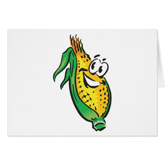 happy face corn on the cob card