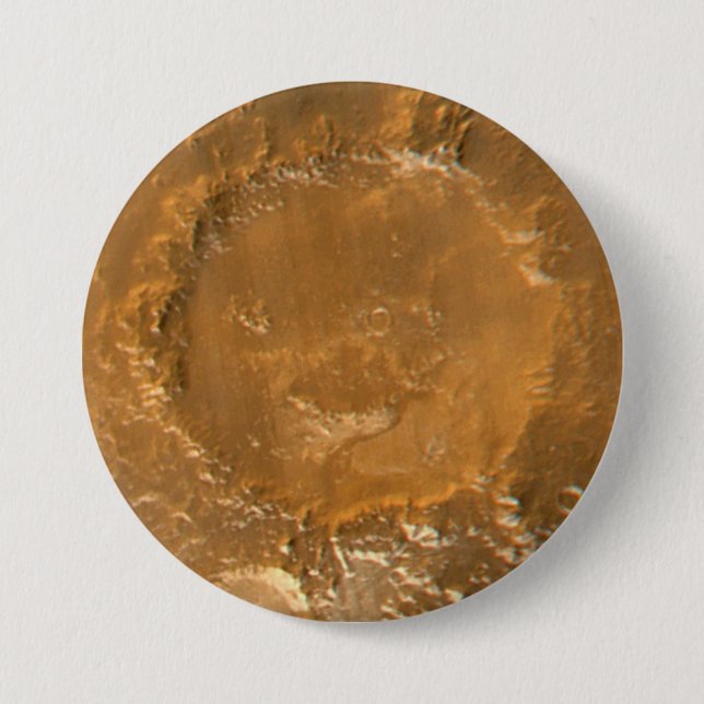 Happy Face Crater"--officially "Galle Crater" Button (Front)