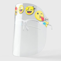Happy Face Cute Smile Silly Print Face Shield