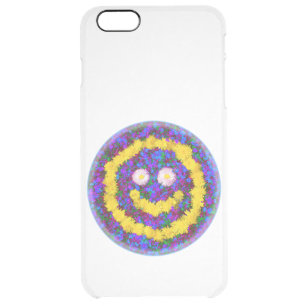 Happy Face Dandelion Flowers Clear iPhone 6 Plus Case