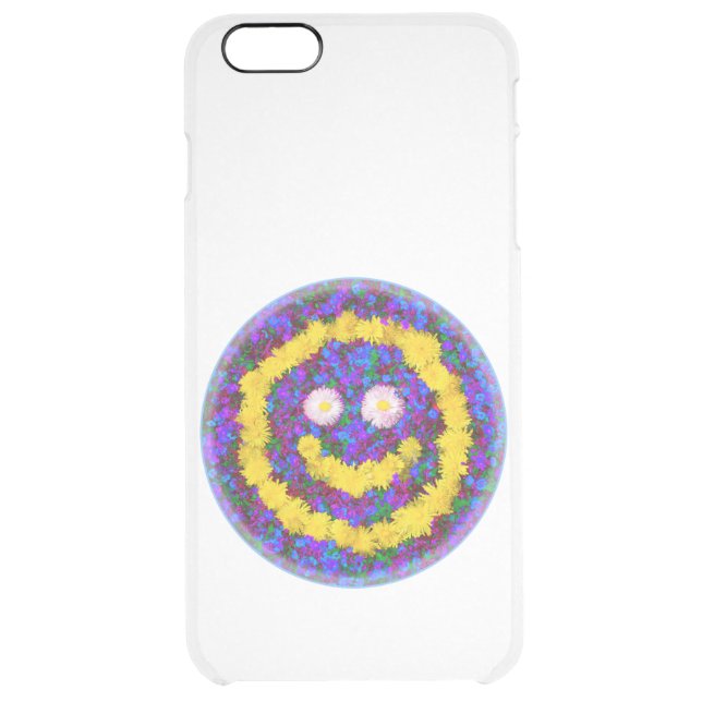 Happy Face Dandelion Flowers Uncommon iPhone Case (Back)