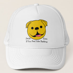 Happy Face Dog Trucker Hat