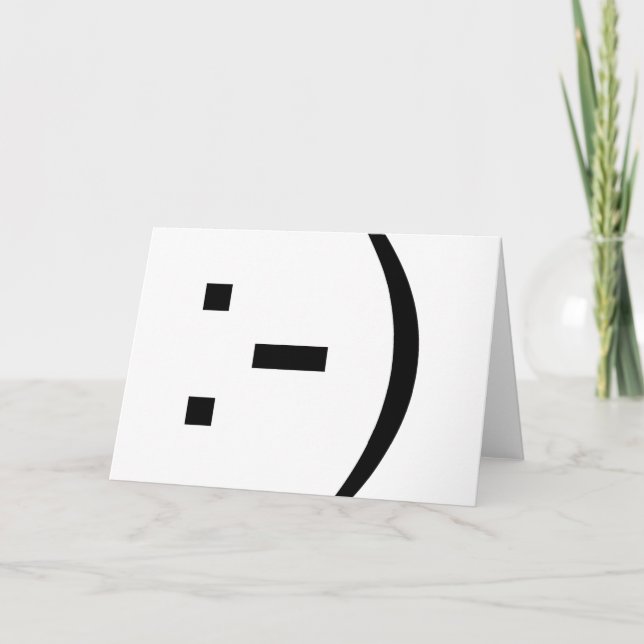 Happy face emoticon! card (Front)