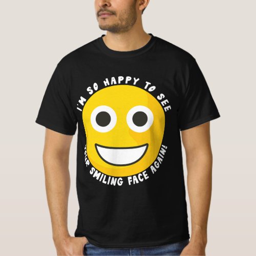 Happy Face Emoticon Mask Free Meme Unmasked People T_Shirt