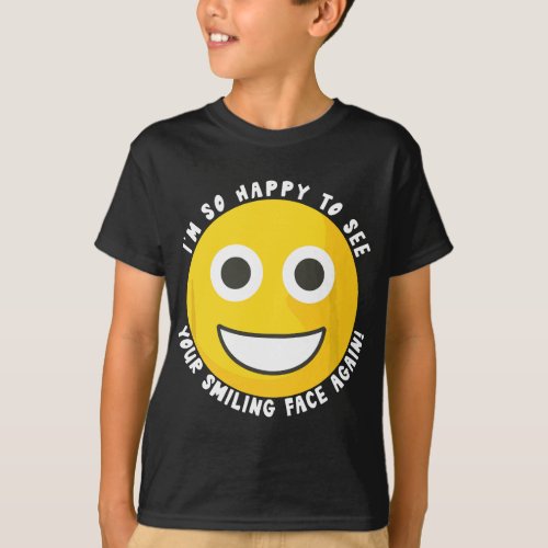 Happy Face Emoticon Mask Free Meme Unmasked People T_Shirt