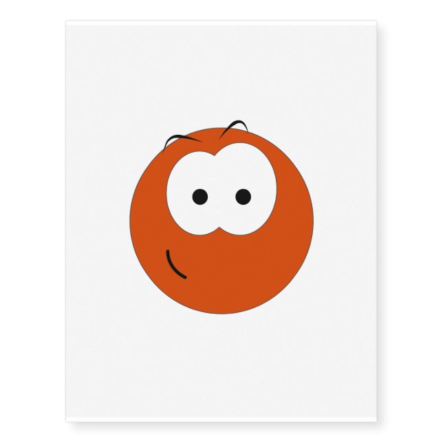 Happy Face Emoticon Temporary Tattoos (Front)