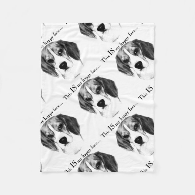 Happy Face Fleece Blanket (Front)