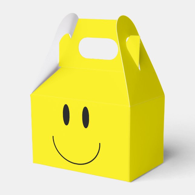 "Happy Face" Gable Favor Box (Front Side)