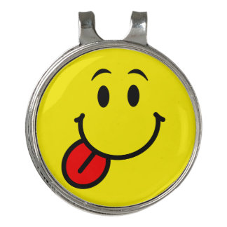 Happy Face Golf Hat Clip