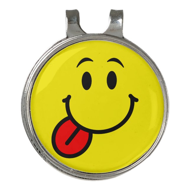 Happy Face Golf Hat Clip (Front)
