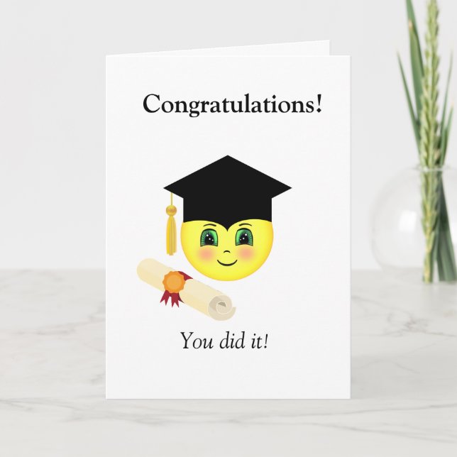 Happy Face Graduation Card (Front)