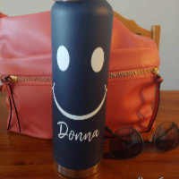 Sherbet Smiley Stainless Steel 32 oz Water Bottle