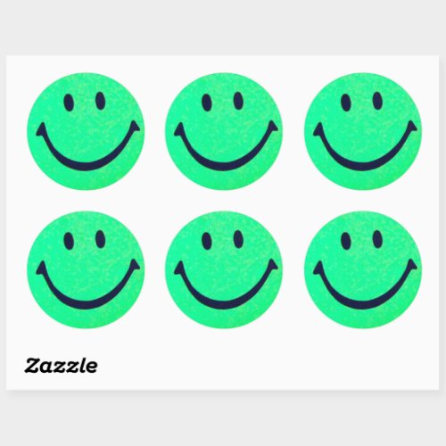 Happy face  Happiness  smiling face Classic Round Sticker