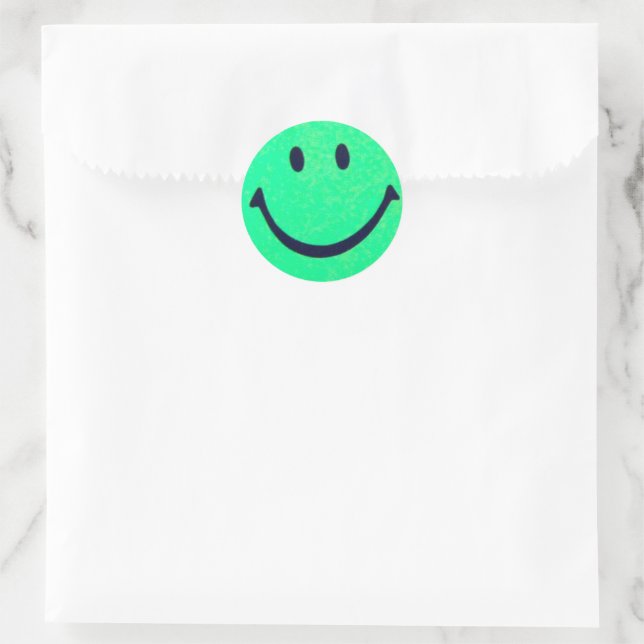 Happy face – Happiness – smiling face Classic Round Sticker (Bag)