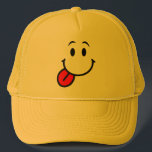 Happy Face Hat<br><div class="desc">Happy Face Hat.  If you are buying a hat for a child,  double-check head size. Product Description 100% polyester foam front. 100% nylon mesh back keeps you cool 8 row stitching on the visor Adjustable from 17" to 24"</div>