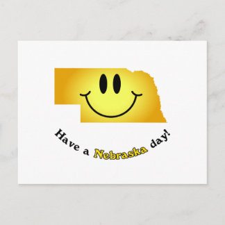 Happy Face - Have a Nebraska Day! Postcard