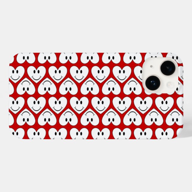 Happy Face Heart Case-Mate iPhone Case (Back (Horizontal))
