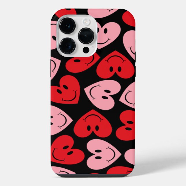 Happy Face Heart Iphone Case (Back)