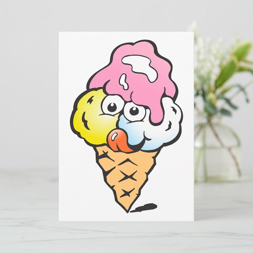 Happy Face Ice Cream Invitation