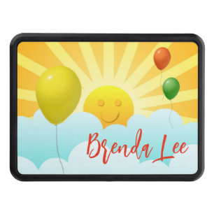 Happy Face In Clouds  Hitch Cover