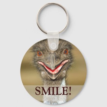 Happy Face Keychain by LivingLife at Zazzle