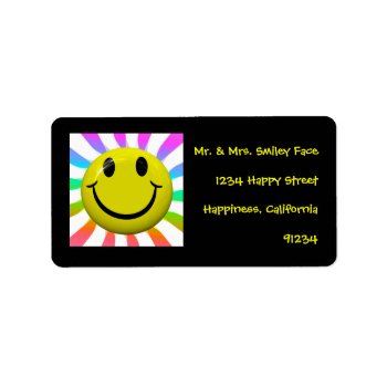 Happy Face Labels by mvdesigns at Zazzle