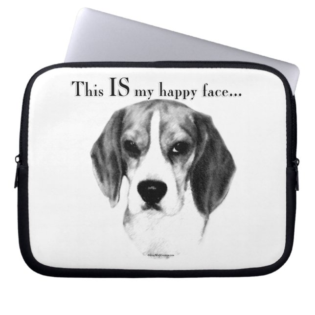 Happy Face Laptop Sleeve (Front)