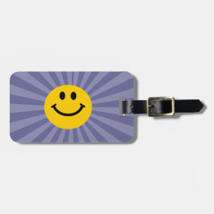 Happy Face Luggage Tag