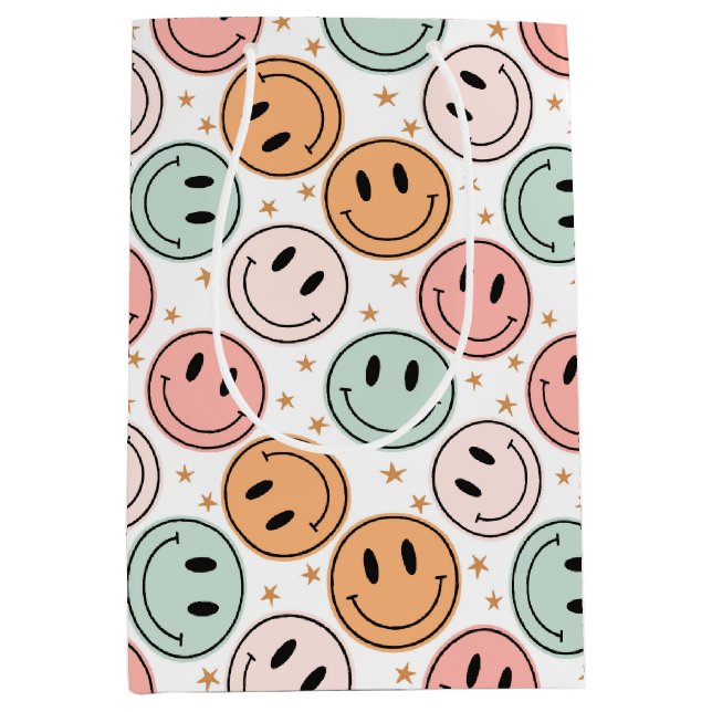 Happy Face  Medium Gift Bag (Front)