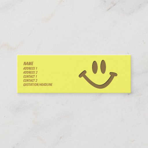 Customizable Happy Face Business Card