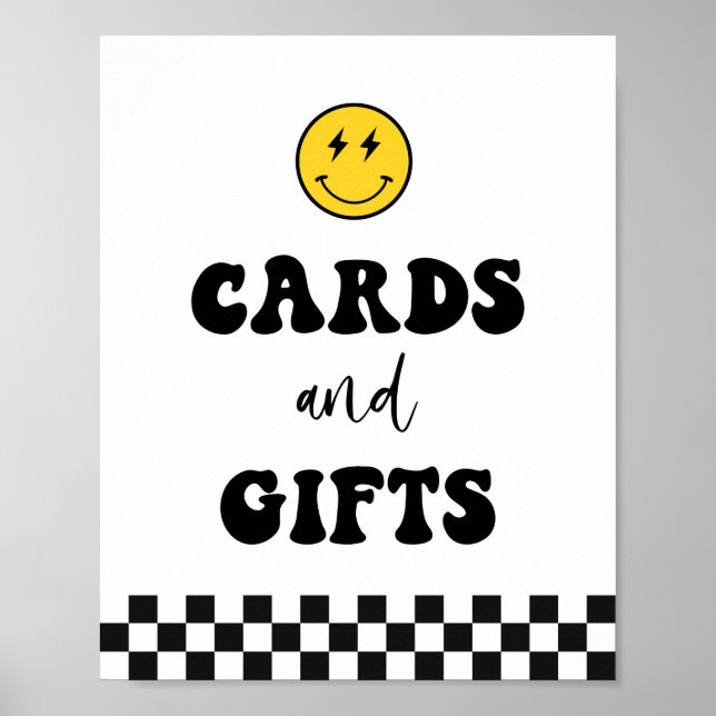 Happy Face One Happy Dude Cards and Gifts Sign (Front)