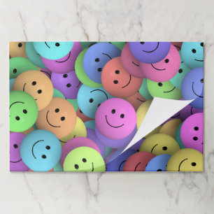 Happy Face Paper Placemats, Smiley Face Mats