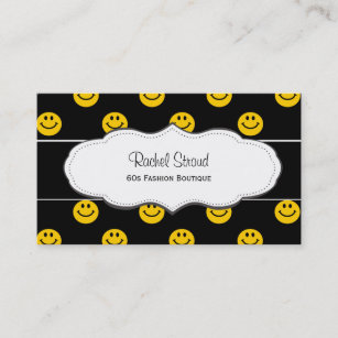 Happy Face Pattern Business Cards